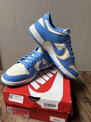 Nike Dunk Low UNC University Blue Men's size 11 100% Authentic Original box