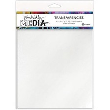 Dina Wakley Media Transparencies 8.5"x10.75" 6pcs - Clear