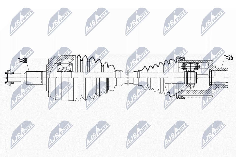 N.T.Y. NPW-VW-182.NTY Drive Shaft for VW - Image 2