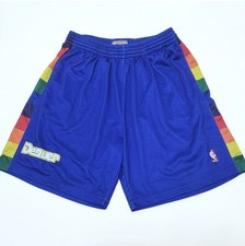 Mitchell Ness NBA Denver Nuggets Swingman Blue Rainbow Shorts Men's XXL 2XL