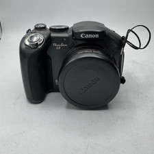 Canon PowerShot S3 IS Digital Camera 6 MP Black 12x Optical Zoom FOR PARTS, READ
