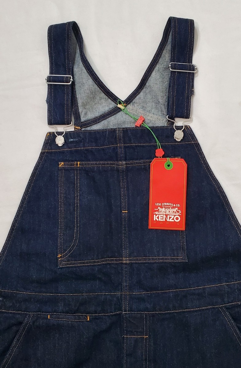 LIMITED EDITION LEVIS X KENZO INDIGO RINSE BLUE DENIM OVERALL RELAXED MEN SIZE L View 6