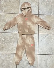 Nike Tan Beige Hoodie Jogger Sweatpants Set Size 3T