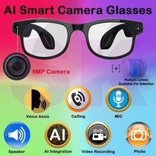 Glasses Smart AI Glasses with 8MP Camera 100 Languages Live Translation