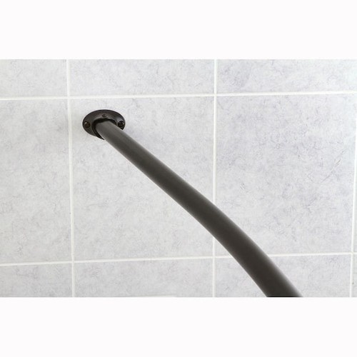 Vintage 64-1/2 in. Adjustable Curved Shower Rod in Oil Rubbed Bronze - Picture 3 of 3