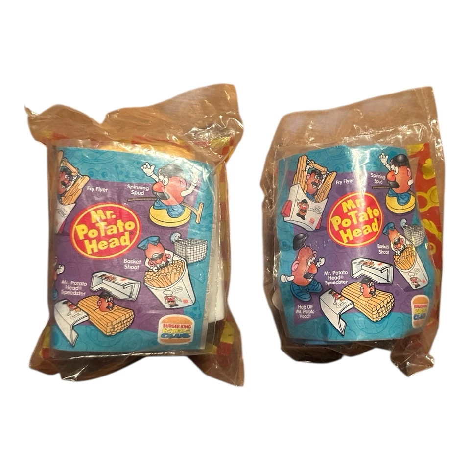 Mr Potato Head Burger King Kids Club Toys 1998 Lote de 2 Sellados Hasbro De Colección Nuevo de Lote Antiguo Foto 2 de 2