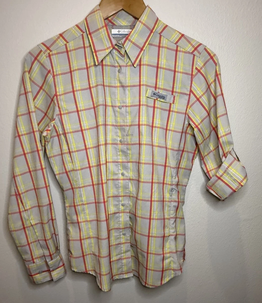 Chemise Femme Columbia Omni-Shade - Corail, Manches Roulées, UPF 30+, Taille 2X