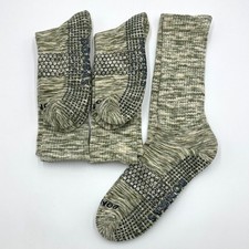 BOMBAS 3 Pairs Men's Honeycomb Gripper Calf Socks Cushion Size Large 9.5-13 Grey