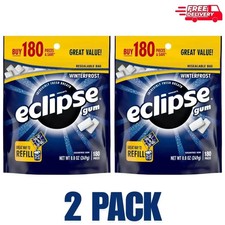 New Eclipse Winterfrost Sugar Free Chewing Gum, Value Pack - 180 Ct Bag