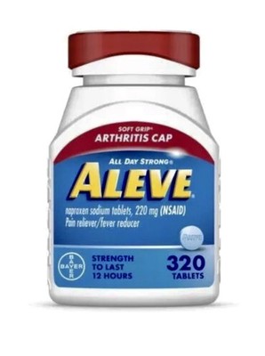 ALEVE Pain Reliever/ soft grip Arthritis Cap, 320 tablets 220mg EXP 06/2026+