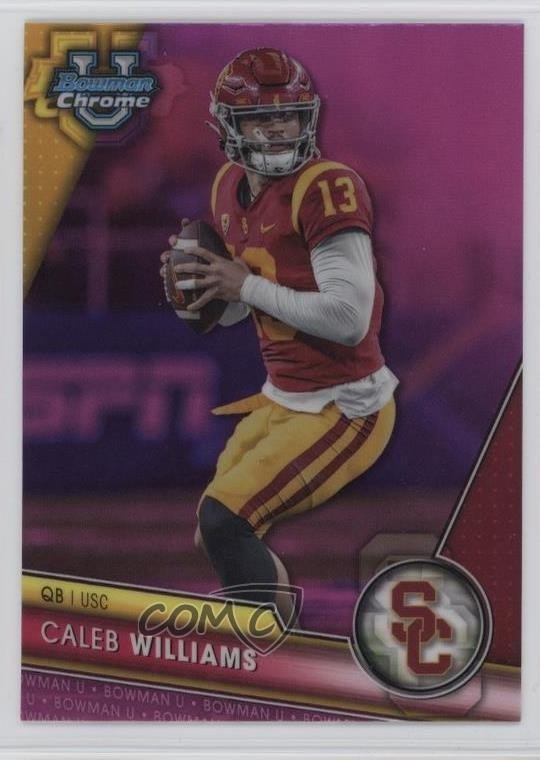 2023 Bowman U Chrome Pink Refractor Caleb Williams #1 1rj1