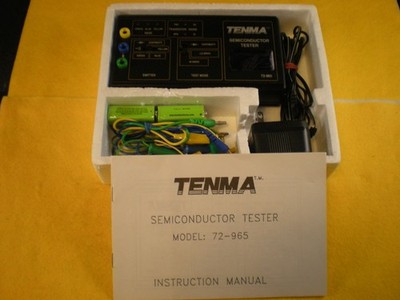 Tenma Semiconductor Tester Model 72-965, Leads, Manual + Extra (SEE DESCRIPTION)