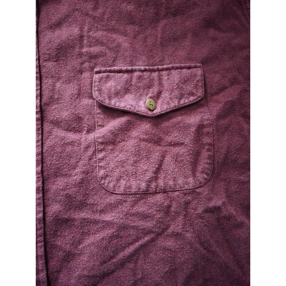 Camisa para hombre St Johns Bay borgoña manga larga bolsillo abotonada - talla 3XL Foto 4 de 4