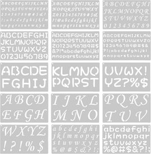 Letter Alphabet Stencils 15 Pack Calligraphy Letters for 25 x 15 cm 