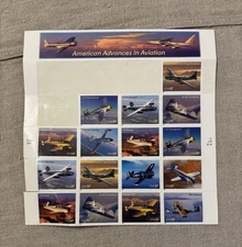 USPS #3916-25 37c Advances in Aviation - Lot Of 2 Partial Sheets