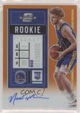 2020 Contenders Optic Rookie Ticket Orange Prizm 5/25 Nico Mannion #107 Auto rp9