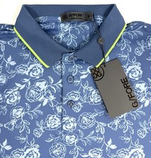 G/FORE Mens Golf Polo Shirt Peony Print Banded Sleeve Tech Jersey Size Small