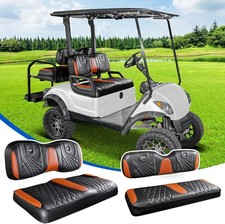 NOKINS 4PCS Golf Cart Seat Covers Kit, Front and Rear Seat Covers Fits YAMAHA/G2