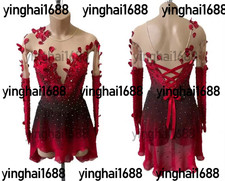 New figure skating dress Y0387--Red