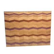 Handcrafted Chevron Cutting Board Display