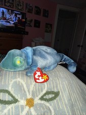 Rare Ty Original Beanie Baby Rainbow 1997 Retired W TRUE Errors / Iggy Fabric