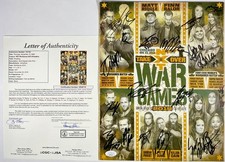 WWE NXT TakeOver War Games 11x14 Event Poster Signed by 20 Rhea Ripley JSA LOA
