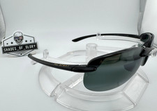 MAUI JIM HAPUNA MJ 414N-02 GLOSS BLACK GREY POLARIZED ASIAN FIT SUNGLASSES NEW