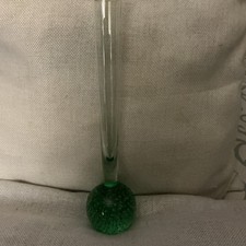 Controlled Mint Green Bubble Bud Vase 9.5 Tall