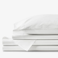 The Company Store Classic Cool Organic Cotton Percale Solid Bed Sheet Set