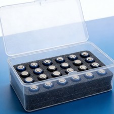  Plastic AA Battery Organizer - Transparent Storage Box Holds 24 Batteries -