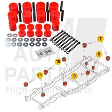 kit de silent blocs supports de cadre pour NISSAN PATROL GR Y60