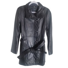 Wilsons Genuine Leather Long Button Front Jac...