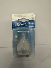 Dr. Brown’s Natural Flow Standard Baby Bottle Nipples Level 2 (3m+) – 2 Pack