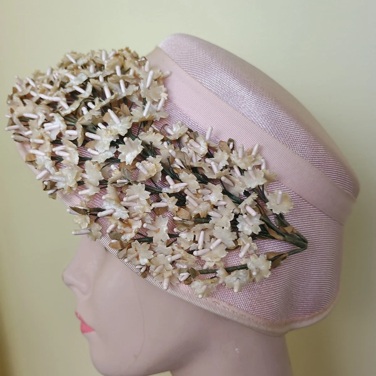 Pink Velvet 1950s Vintage Hats for Women for sale | eBay display picture 2