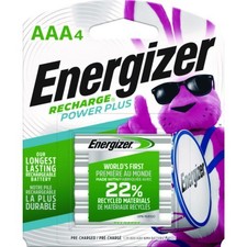 Energizer NiMH Rechargeable AAA Batteries, 1.2 V, 4/Pack NH12BP4 