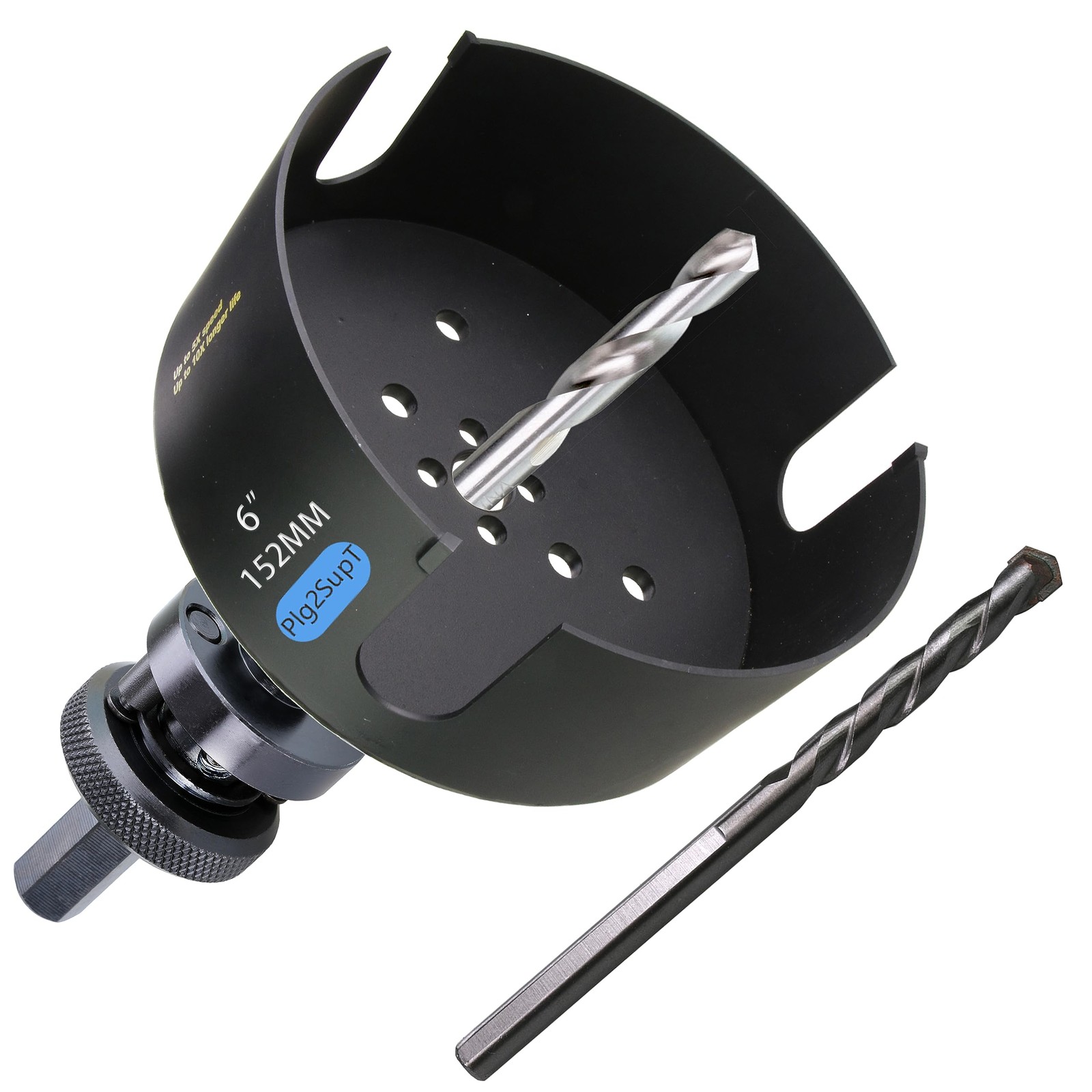 Plg2SupT HS-127 6 inch Deep Hole Saw Carbide 2.36" Cutting Depth for Multiple