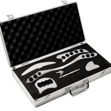 Gua Sha Stainless Steel Tool Set of 6 Pieces Muscle Scraper Massage Tool Acup...