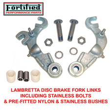 Lambretta SX 200 FORK LINKS + BOLTS, BUSHES Inboard Disc Brake Type