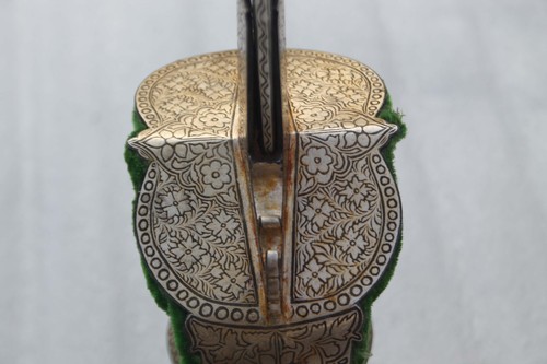 old antique Mughal Maratha traditional silver damascened damascus stee blade - Picture 16 of 23