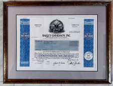 Harley Davidson Aktie Inc. Ausgabe 22.12.1998 Nr. H-D 182146 gerahmt Holz Top
