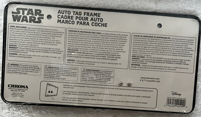 New Star War Stormtrooper Darth Vader Car Truck Black Metal License Plate  Frame