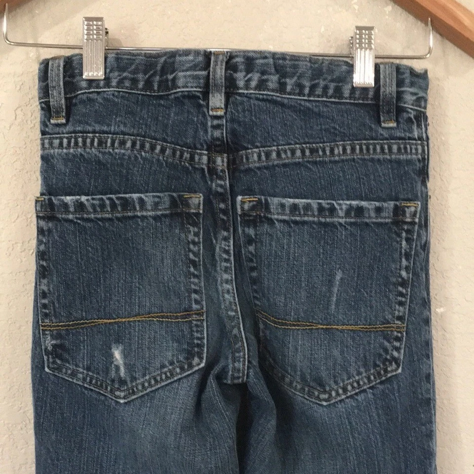 Old Navy Boys Sz 12 Slim Jeans Blue Bootcut Adjustable Waist Denim 100% Cotton - Image 4 of 4