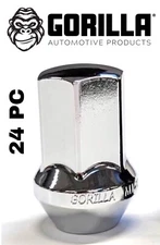24 Gorilla FACTORY OEM LARGE SEAT WHEEL LUG NUTS 14x1.50 14mm SOLID CHROME NICE!