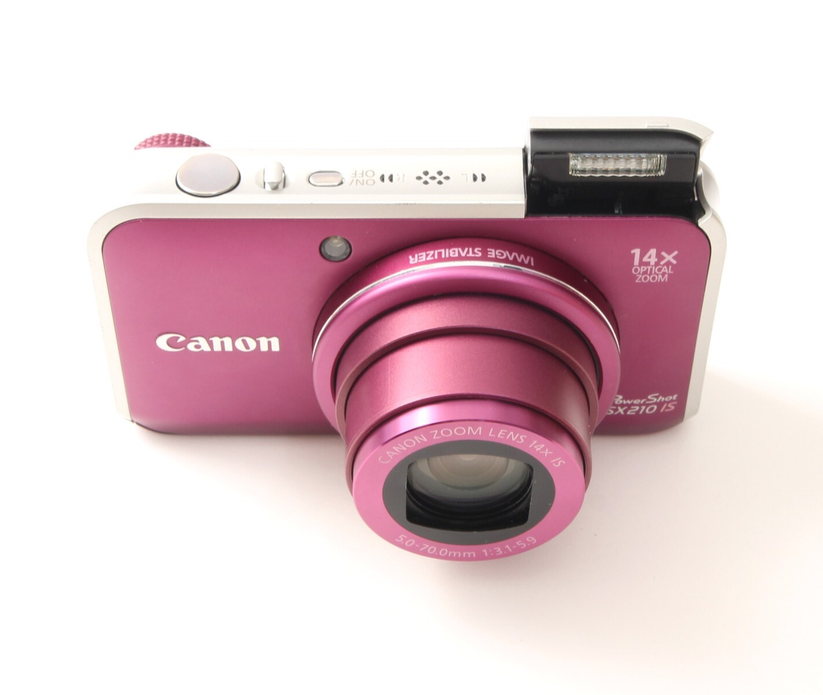 Near Mint w/Box] Canon PowerShot SX210 IS Purple 14.1MP