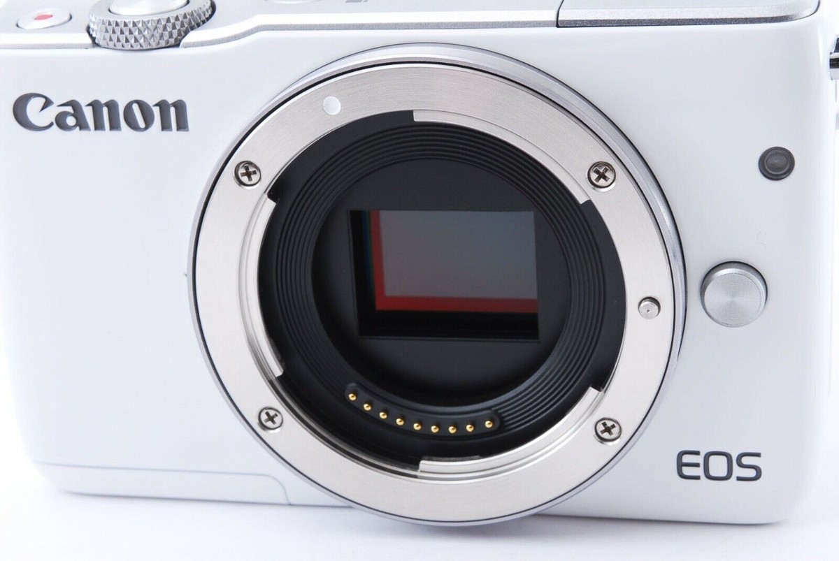 Canon EOS M10 18.0MP Mirrorless Digital Camera White Body Set Made