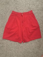 Vintage High Waisted Shorts, Red Mom Shorts, 2/4