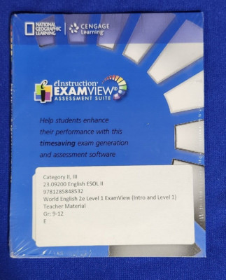 World English 2e Intro & Level 1 Examview CD-ROM by Cengage Learning Grades 9-12