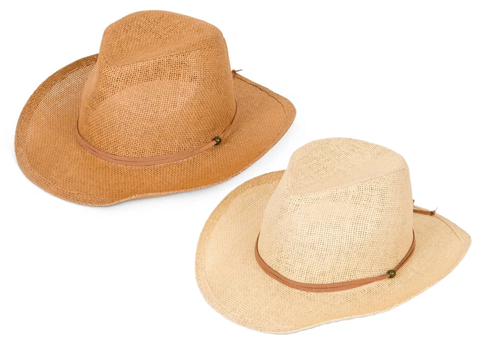 UK Straw Cowboy Hat Men Women Cowboy Hat Straw Sun Hat Beach Outdoor Straw Hat
