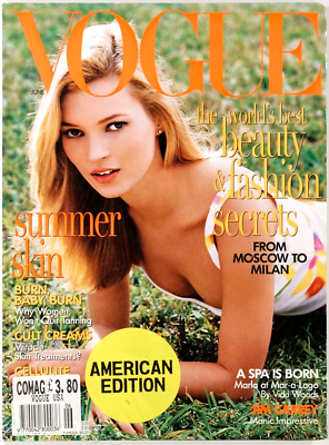 Kate Moss BRUCE WEBER Jim Carrey US VOGUE June 1996 Mar-A-Lago