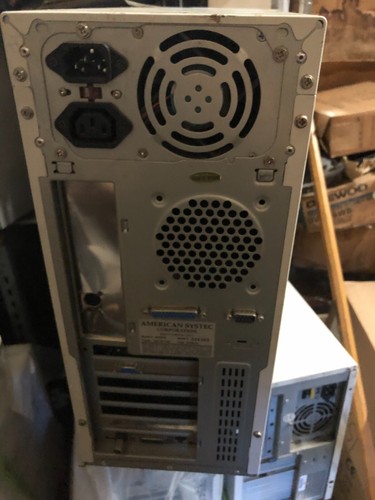 Vintage Retro PC Case Beige Computer Case AT mid Power White Used full a33 - Picture 2 of 3